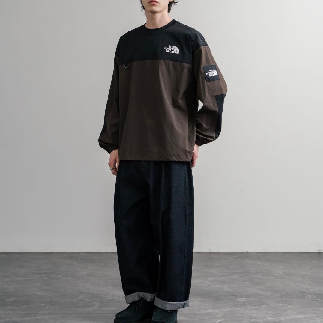 M＊アルバニークルーネック　ブラウン　黒＊ロンT＊ノースフェイス＊韓国限定