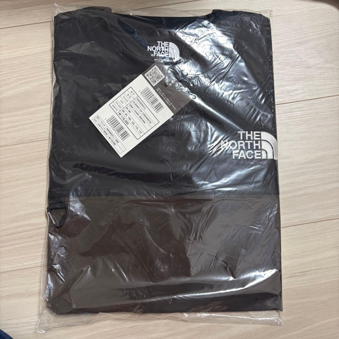 M＊アルバニークルーネック　ブラウン　黒＊ロンT＊ノースフェイス＊韓国限定