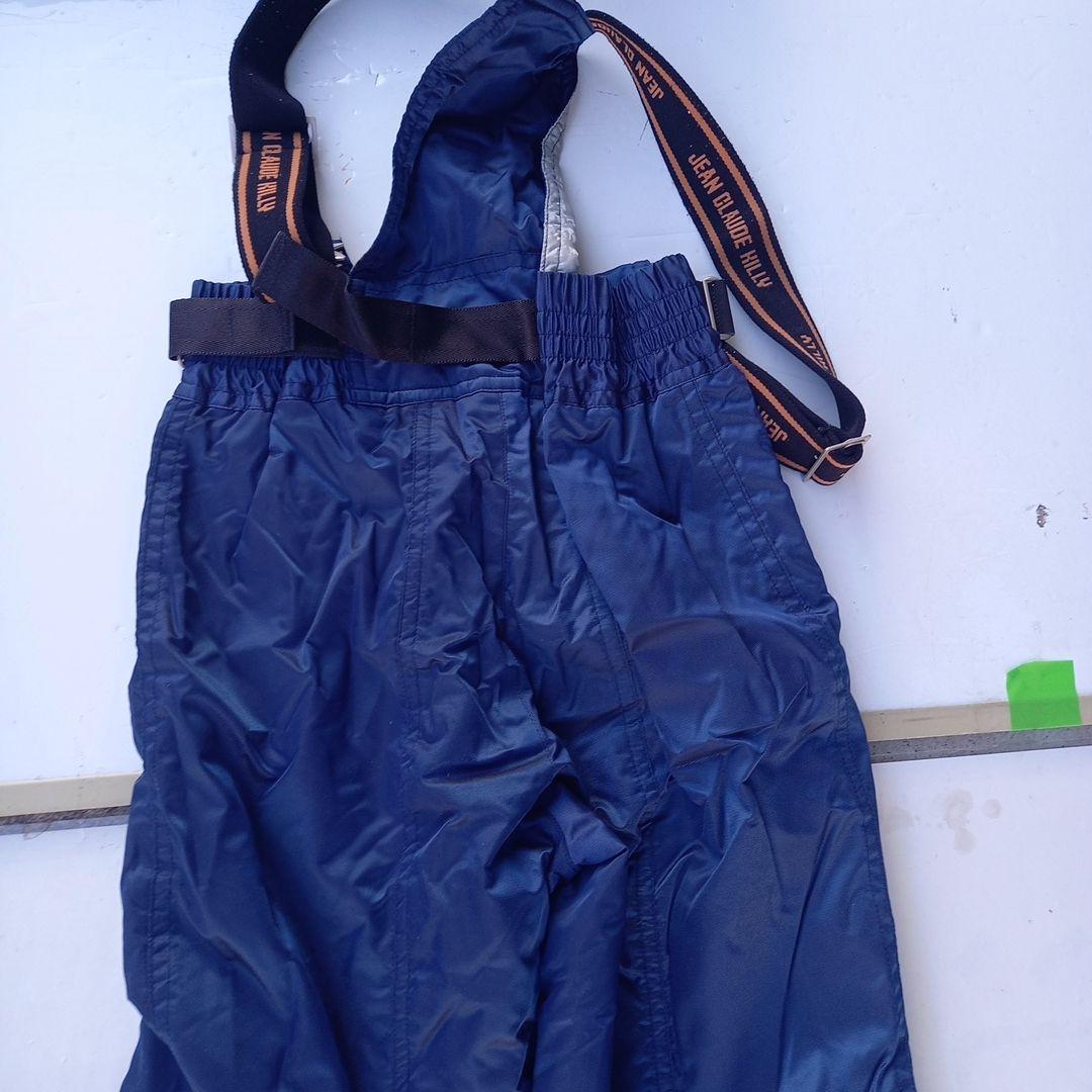 スキーウェア メンズ 緑と青のナイロン製