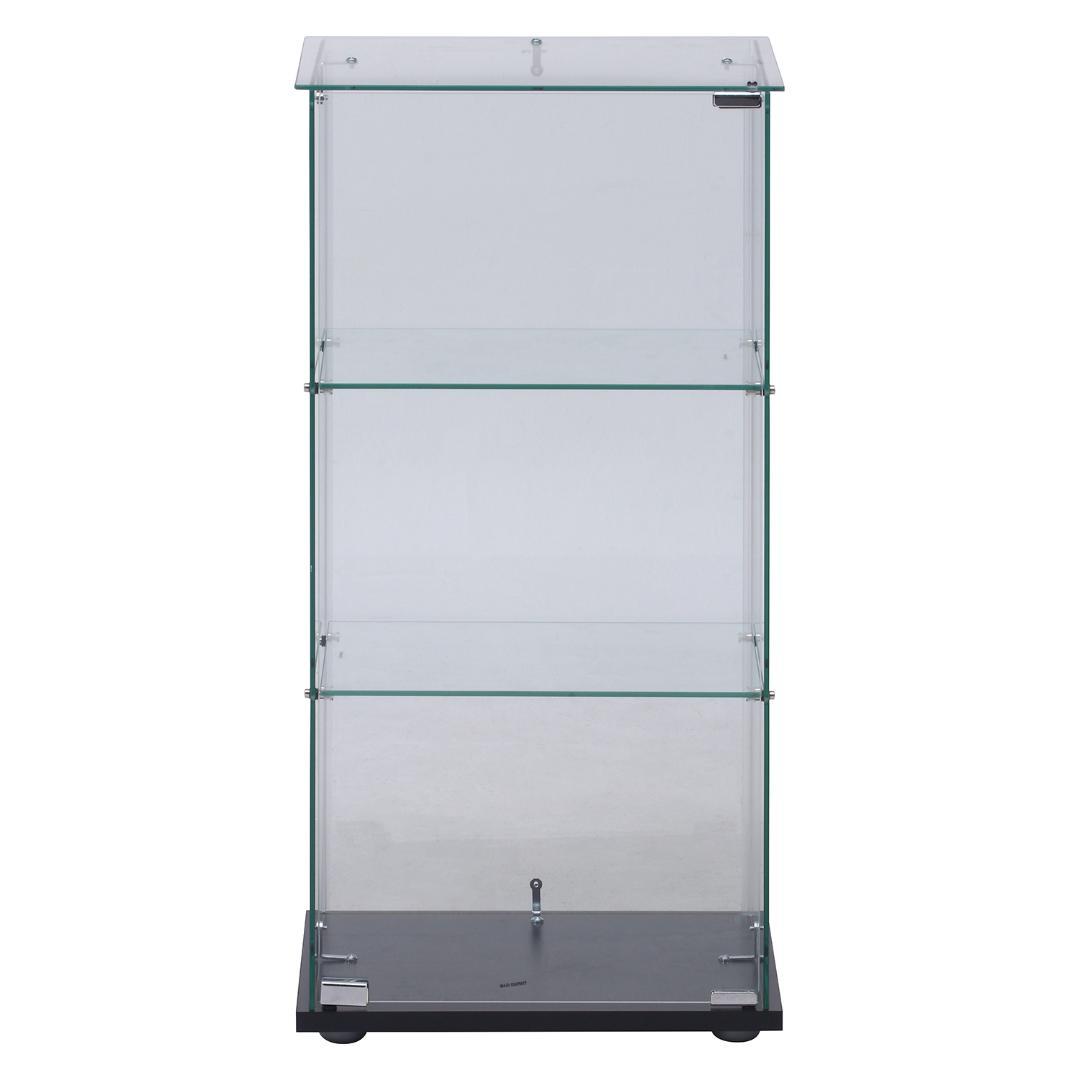 強化ガラス3段コレクションケース 360度全面ガラス W40