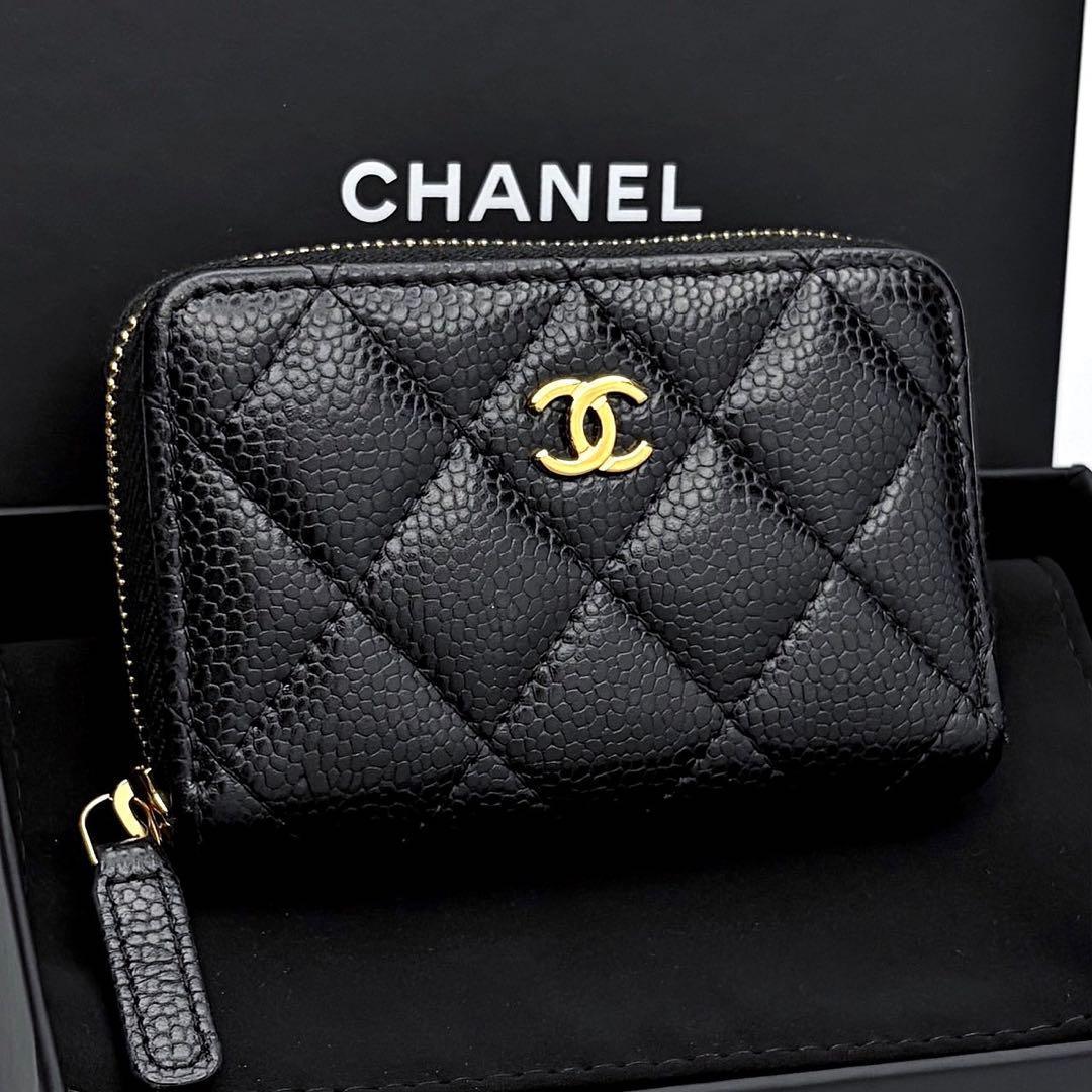 新品未使用✨CHANELマトラッセキャビアスキンケース正規品保証Z444