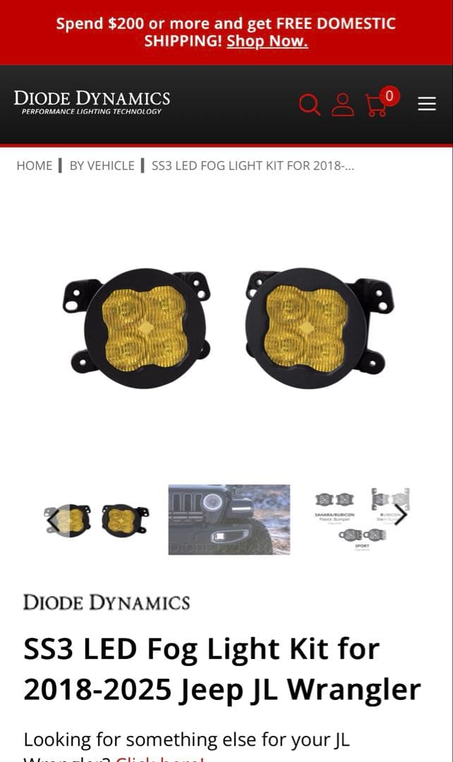 Diode Dynamics Wrangler JL フォグライト　車検適応