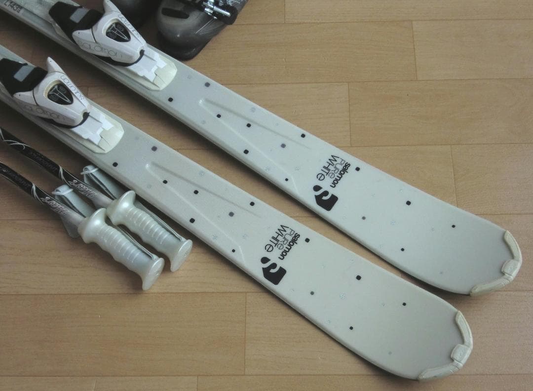 ■■送料無料■サロモン■女性用スキー4点セット■143/24.5■メンテ付■■