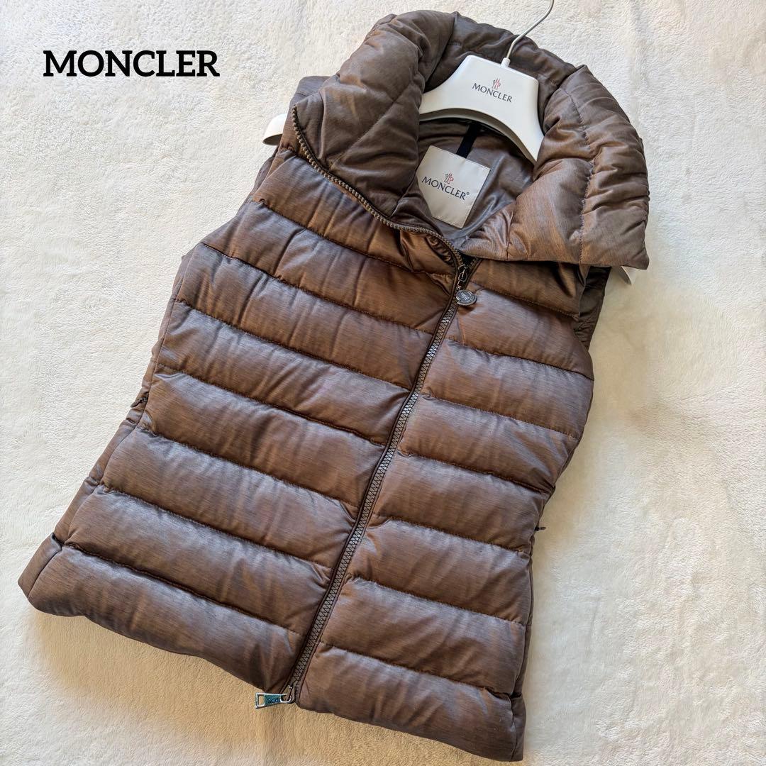 モンクレール TERNAY ダウン ベスト グレー レディース 冬物 ロゴ