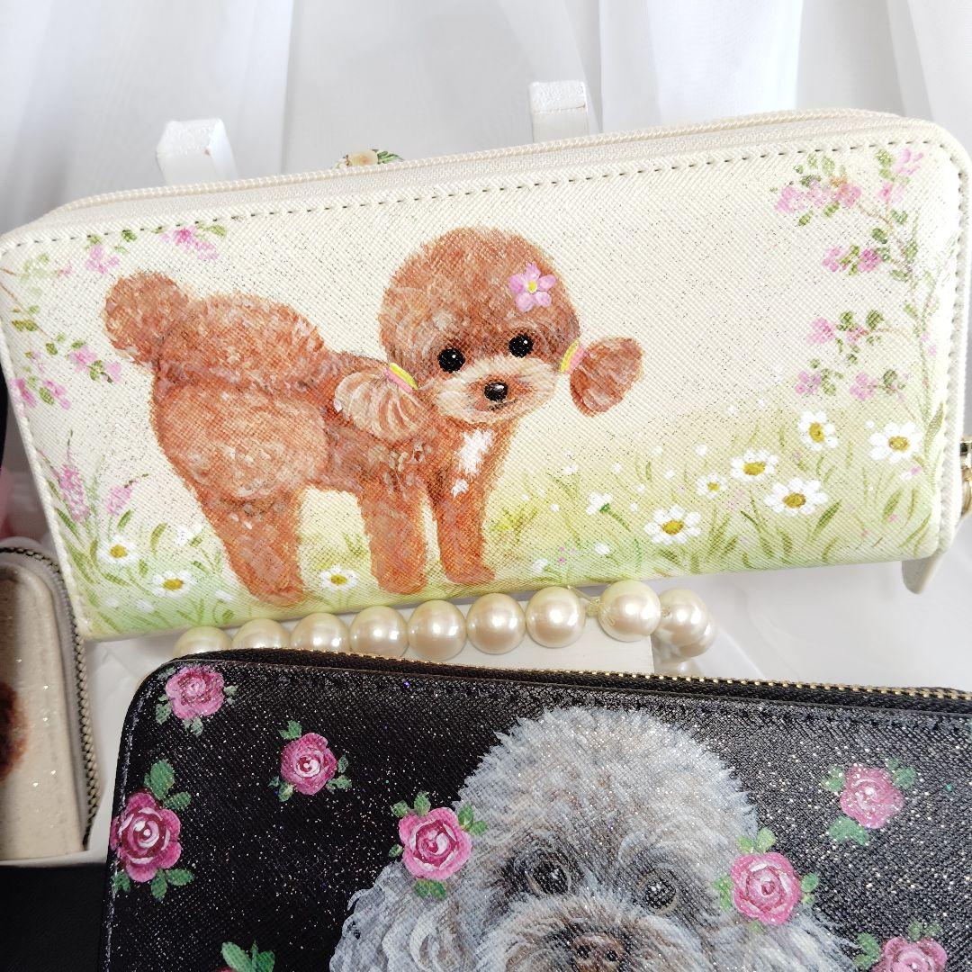 ✰値下げします♡ネルズ。様 トールペイント薔薇トイプードル長財布エプロン5点