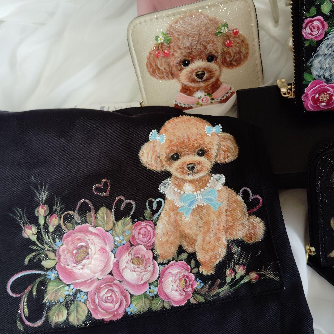 ✰値下げします♡ネルズ。様 トールペイント薔薇トイプードル長財布エプロン5点