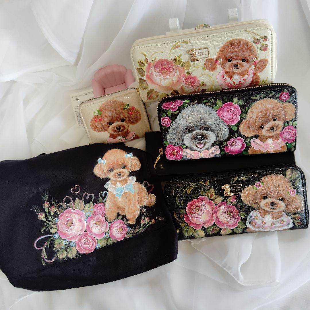 ✰値下げします♡ネルズ。様 トールペイント薔薇トイプードル長財布エプロン5点