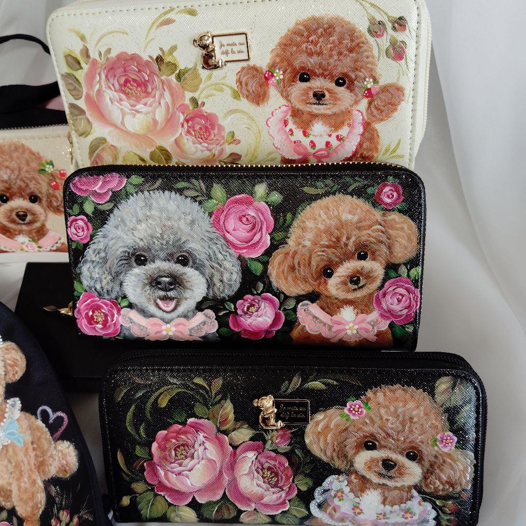 ✰値下げします♡ネルズ。様 トールペイント薔薇トイプードル長財布エプロン5点