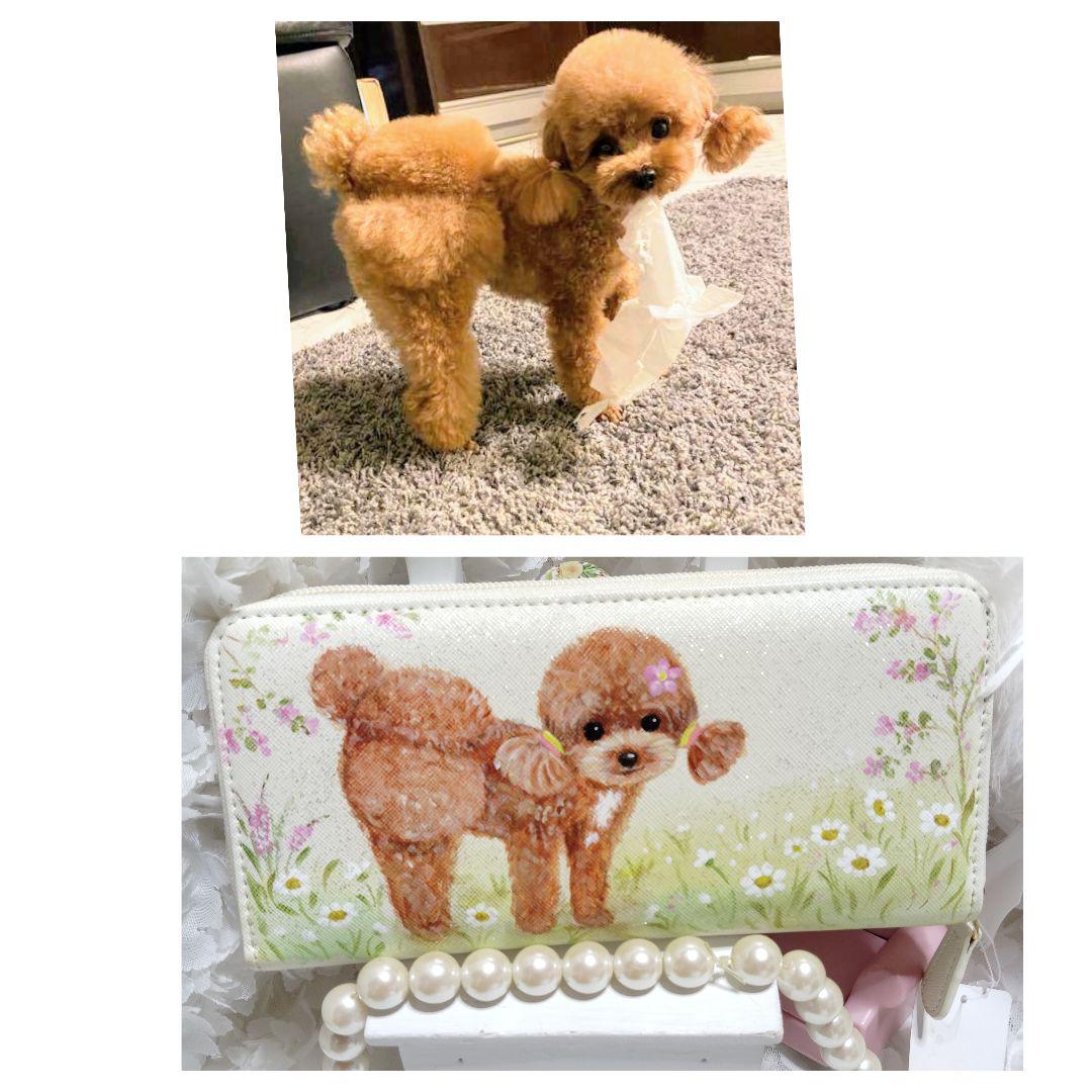 ✰値下げします♡ネルズ。様 トールペイント薔薇トイプードル長財布エプロン5点