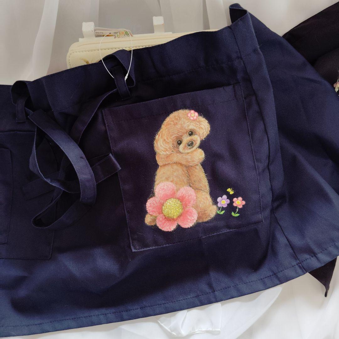 ✰値下げします♡ネルズ。様 トールペイント薔薇トイプードル長財布エプロン5点