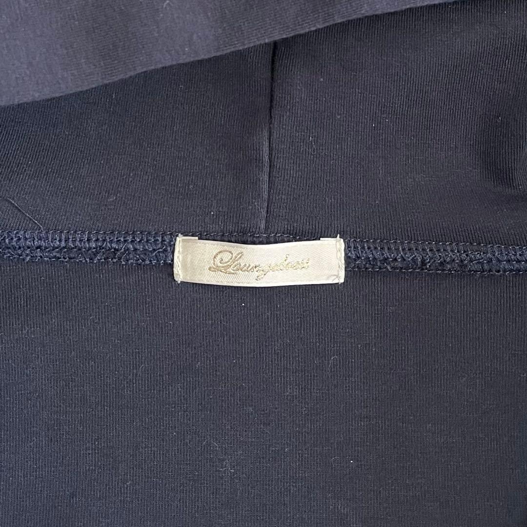 美品⭐️ラウンジドレス　ポンチパーカー ネイビー ダブルジップ