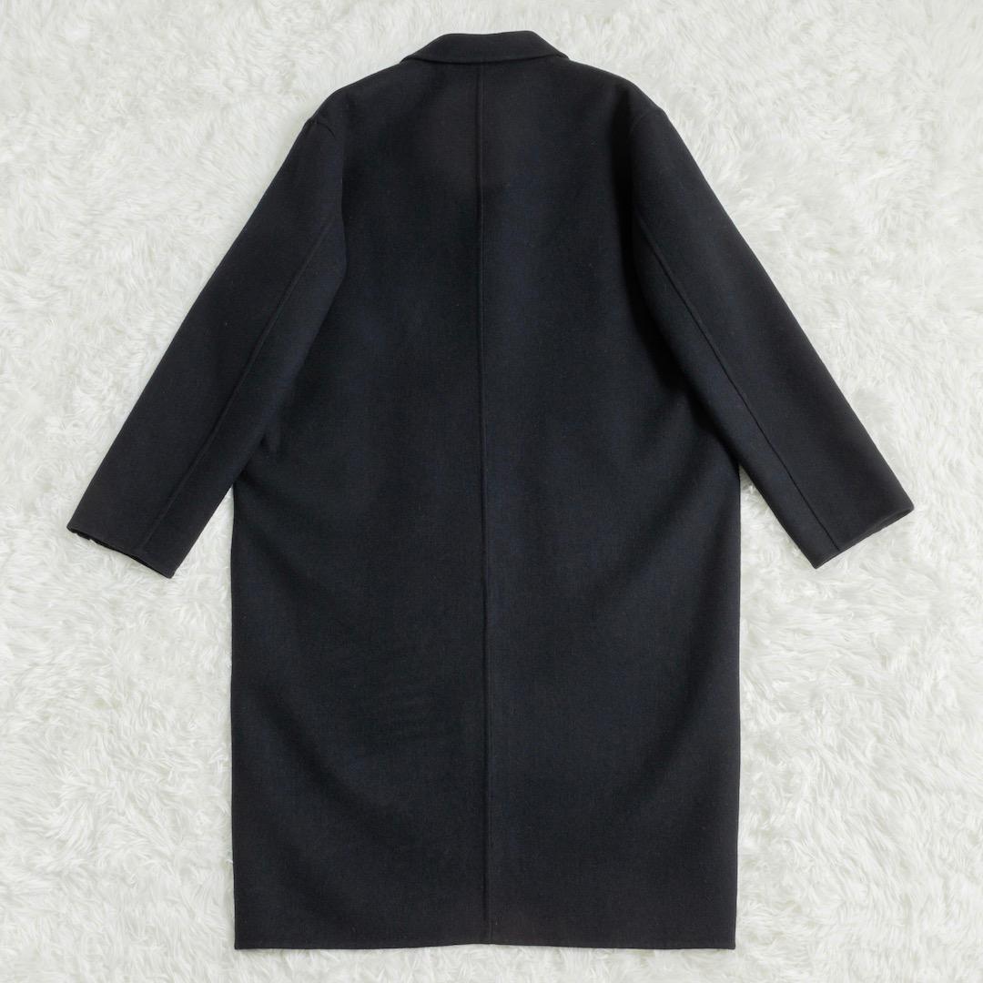 GALERIE VIE ウールカシミヤライトメルトン チェスターコート ネイビー