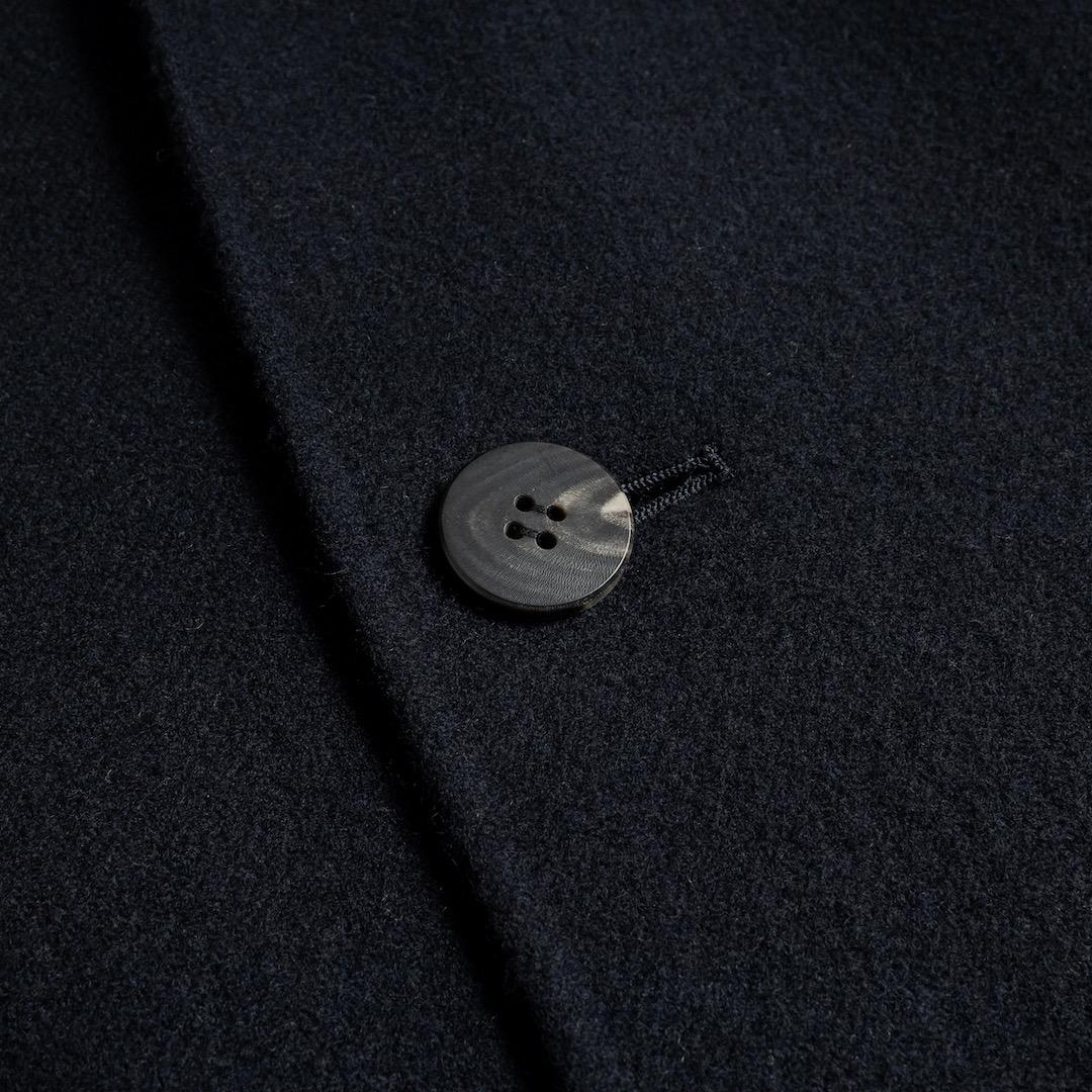 GALERIE VIE ウールカシミヤライトメルトン チェスターコート ネイビー