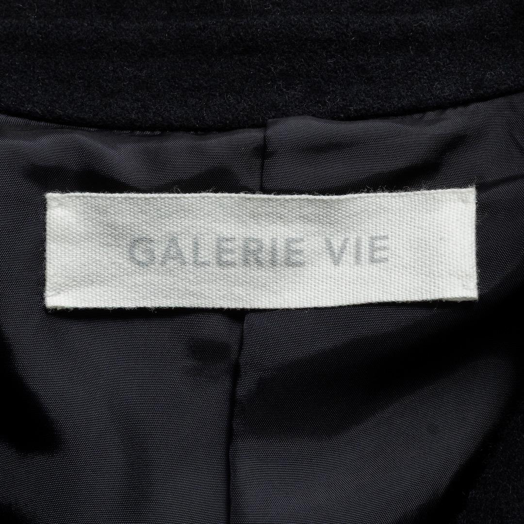 GALERIE VIE ウールカシミヤライトメルトン チェスターコート ネイビー