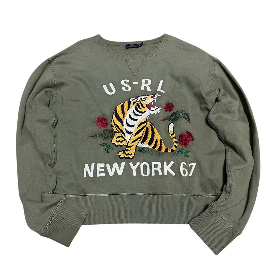 テ*ん様 US-RL NEW YORK 67 スウェット ラルフローレン 虎 刺