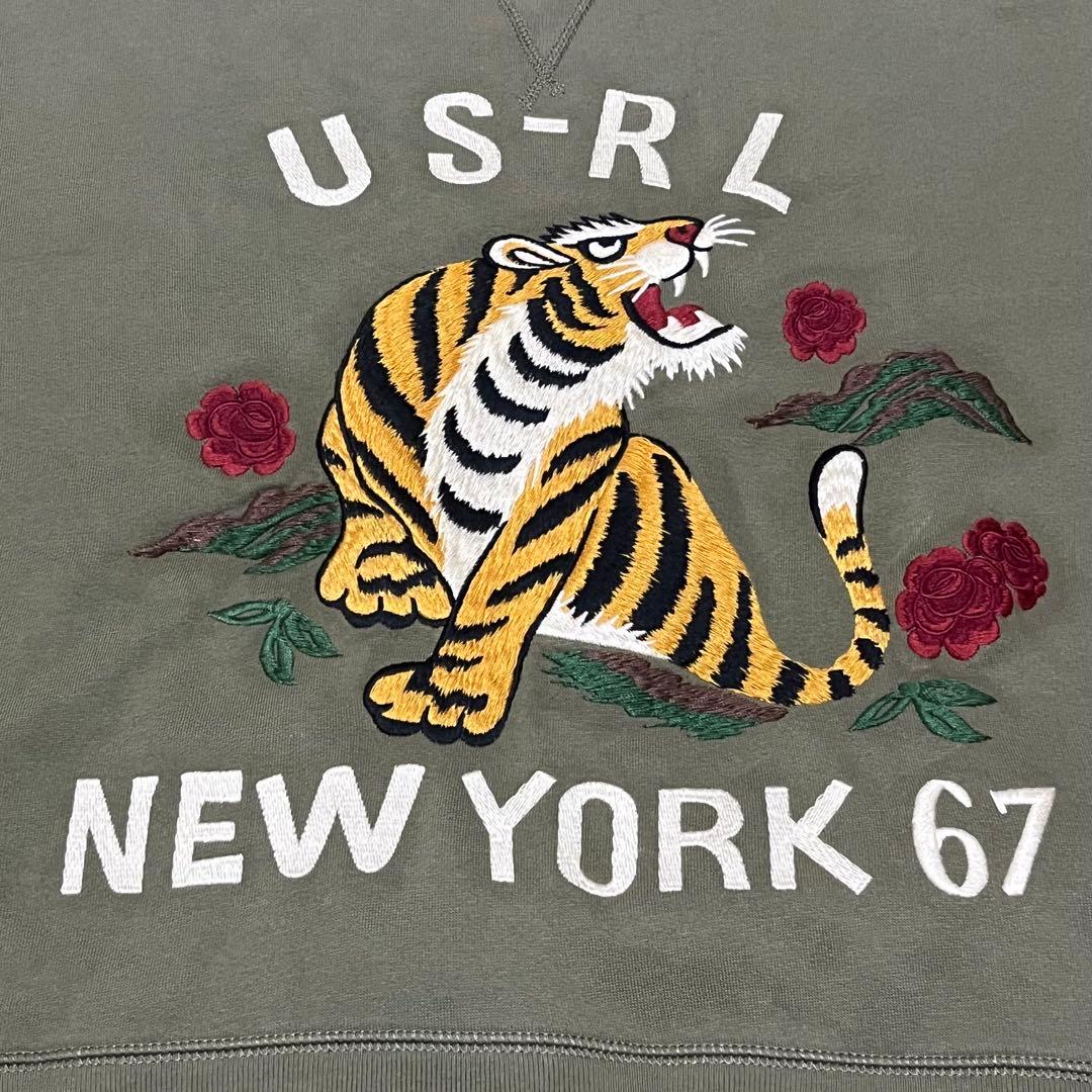 テ*ん様 US-RL NEW YORK 67 スウェット ラルフローレン 虎 刺