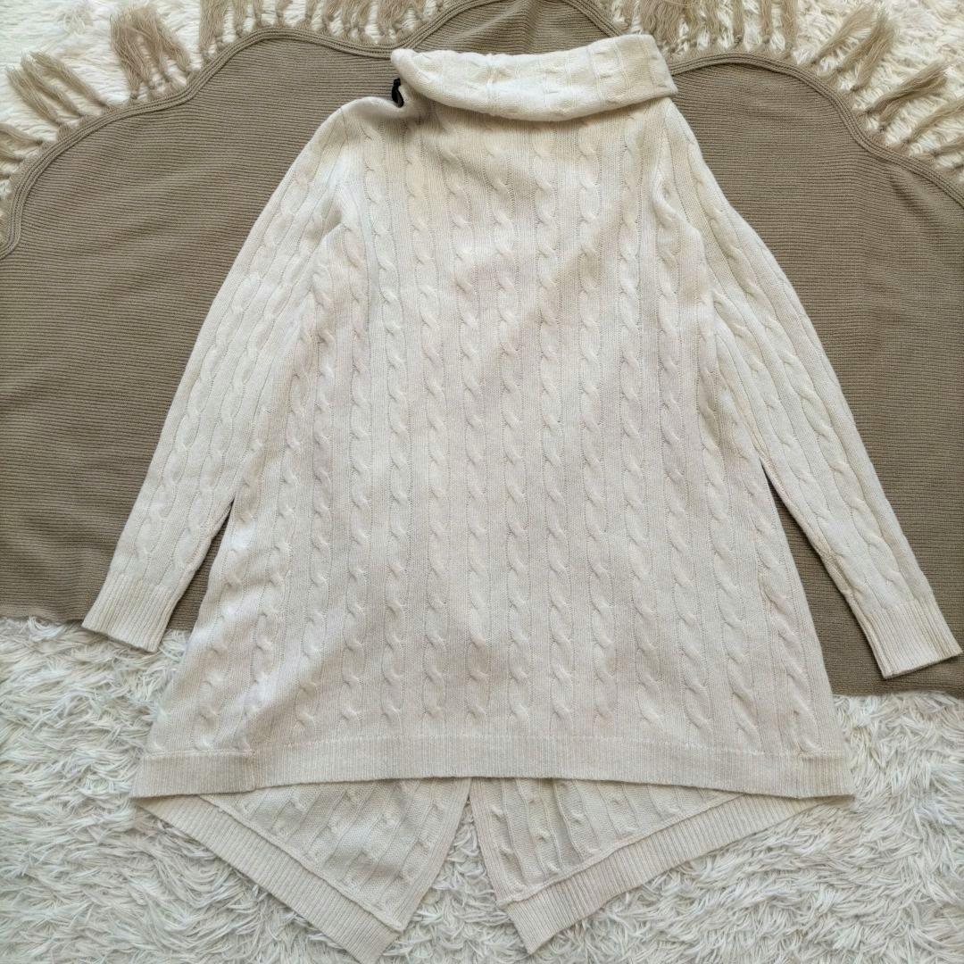 ポロ ラルフローレン 現行タグ　ニットポンチョ カシミア混　ケーブル　ベルト M