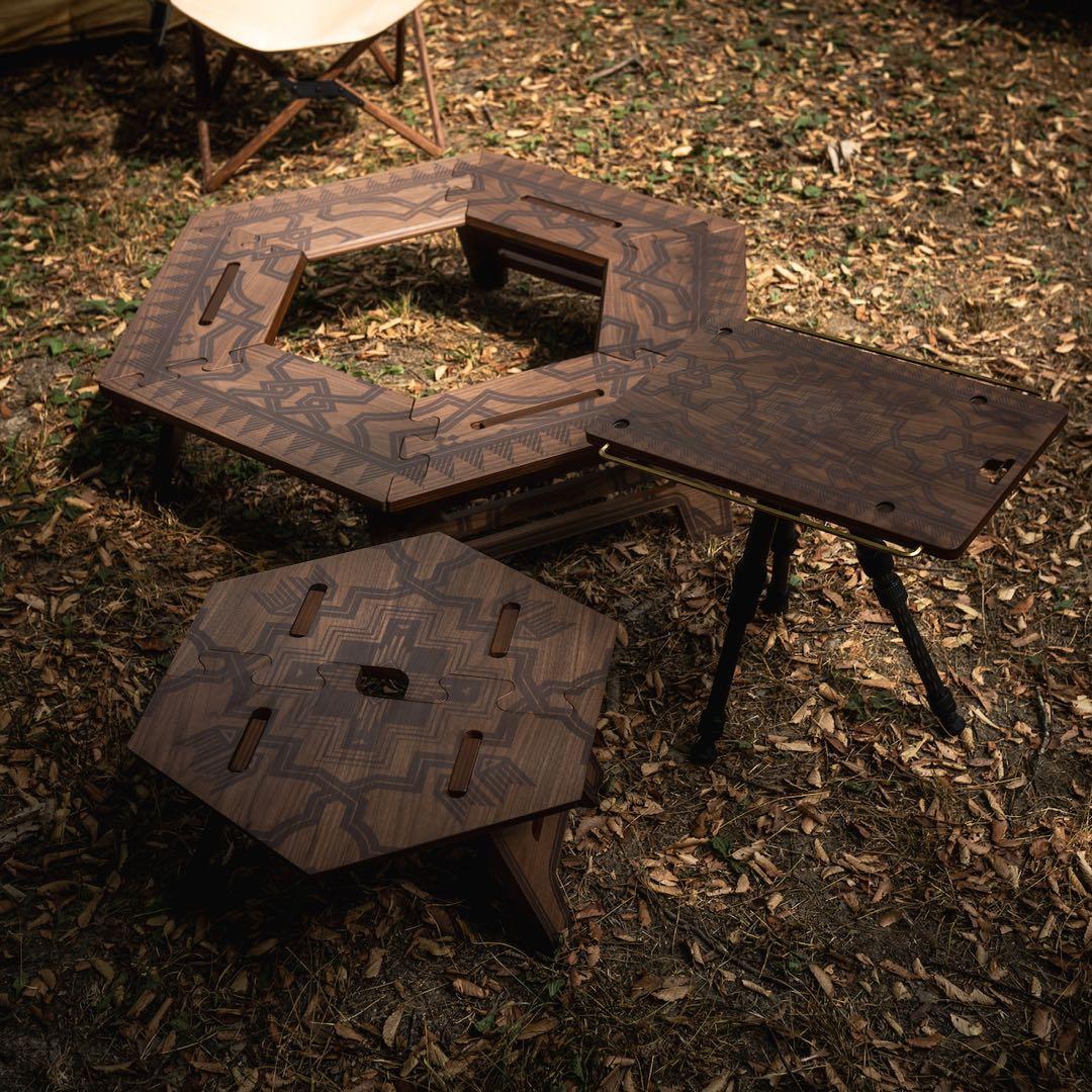 oldmountain 柄兄弟　柄次郎　柄美　六角テーブルヘキサテーブル