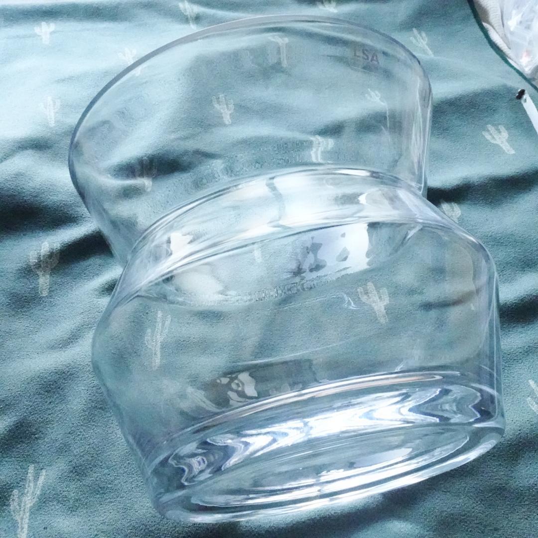 N　LSA ガラス フラワーベース ランタン 高さ23cm おしゃれな花瓶