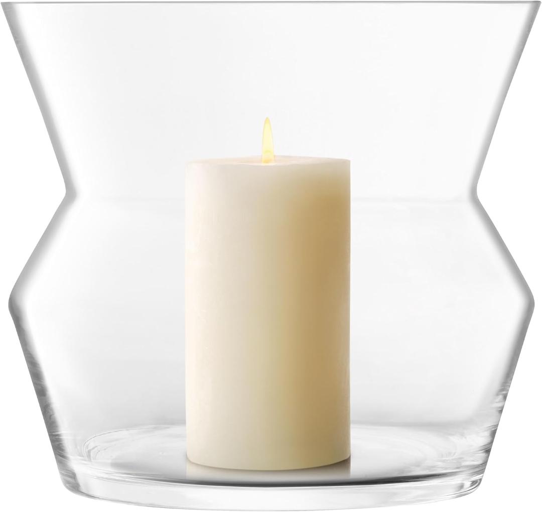 N　LSA ガラス フラワーベース ランタン 高さ23cm おしゃれな花瓶