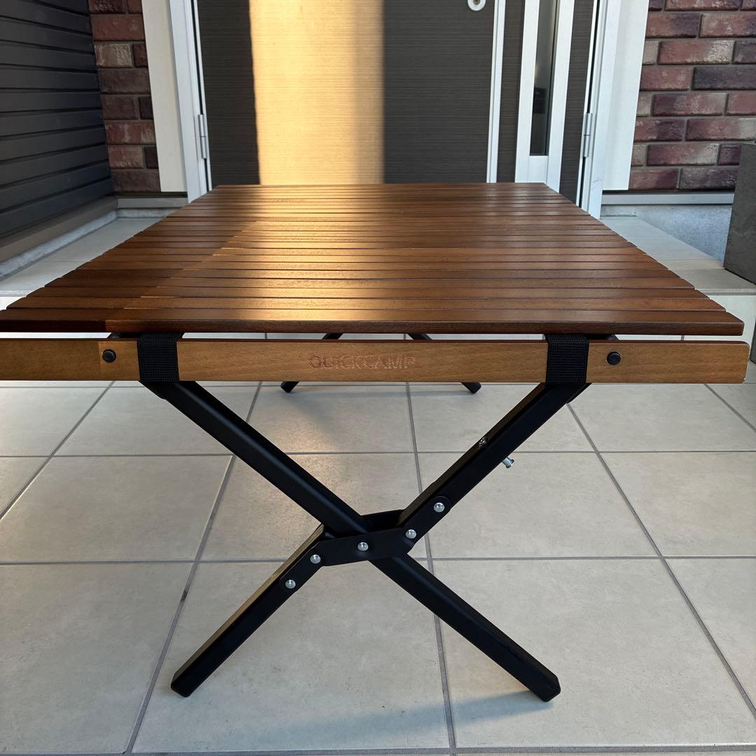 クイックキャンプ　ロールウッドテーブル
