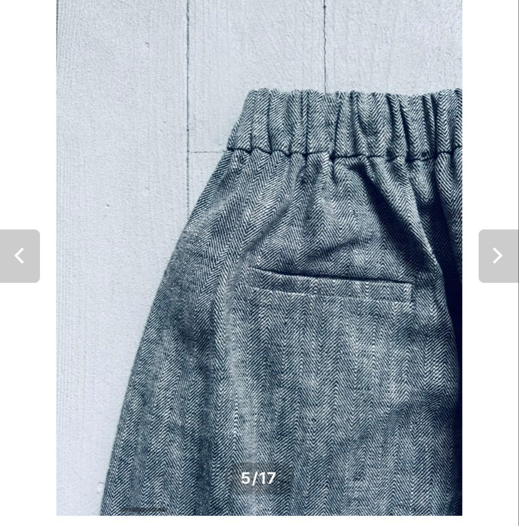 stjarna ilma リネンコクーンテーパードパンツ　クロップド丈90cm