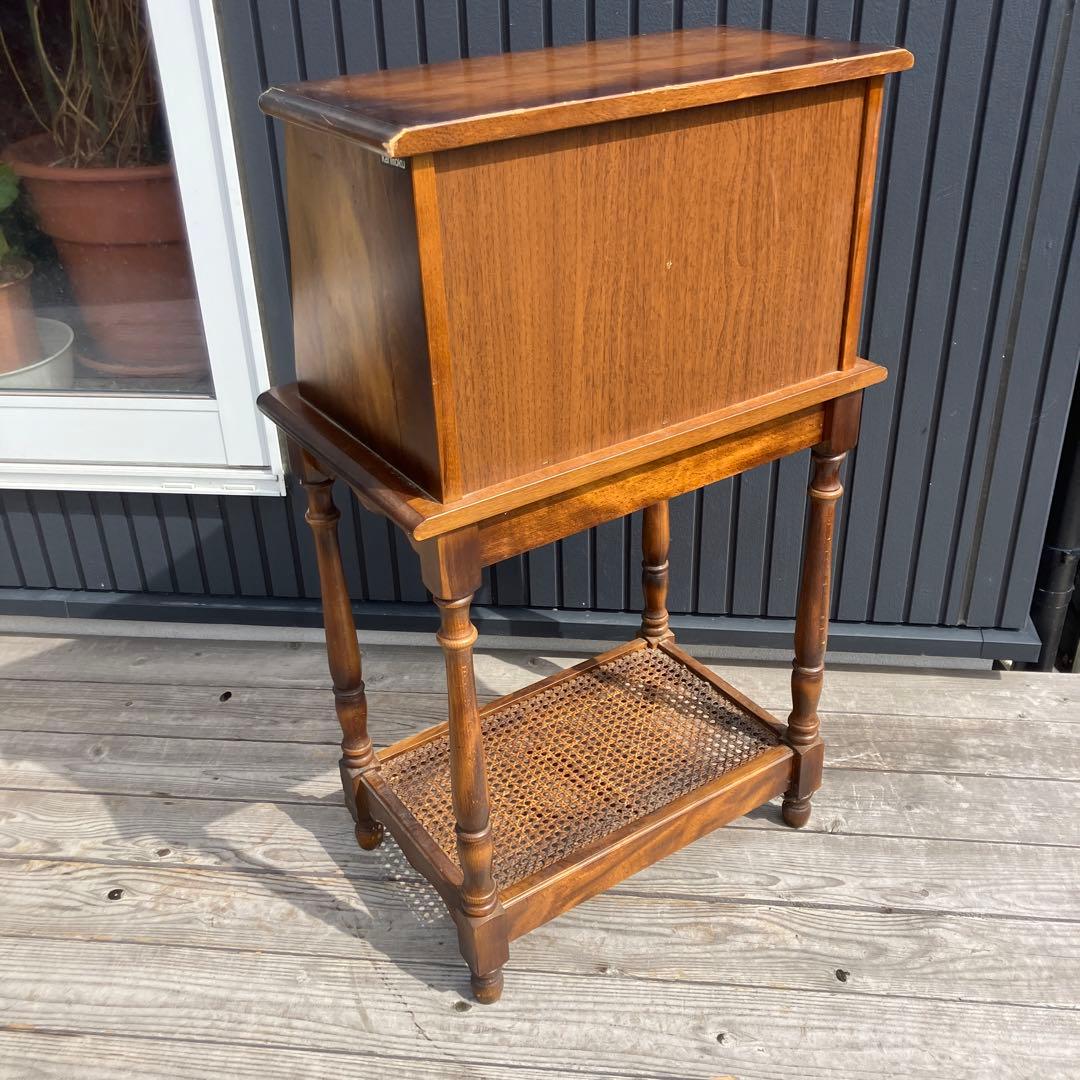 昭和レトロ カリモク コロニアル 木製 ライティングビューロ サイドボード