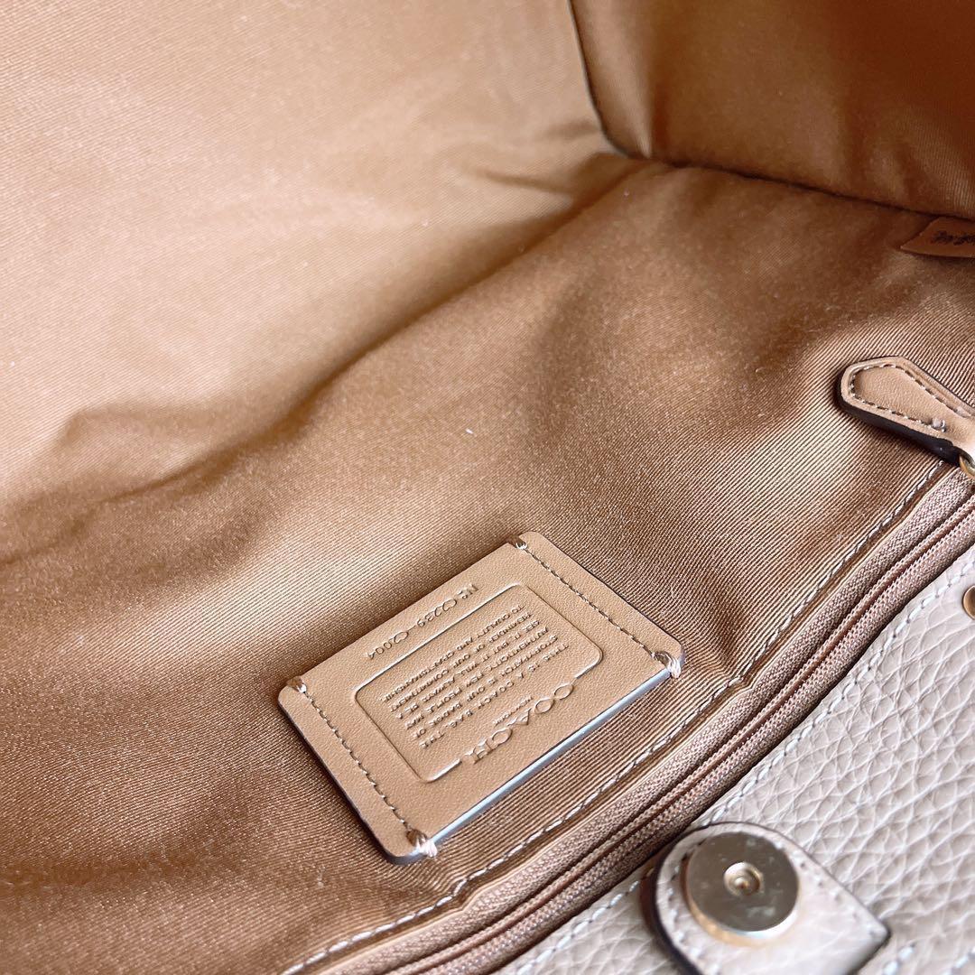 極美品☆COACHコーチ2wayショルダーバッグ ベージュ ゴールド金具.