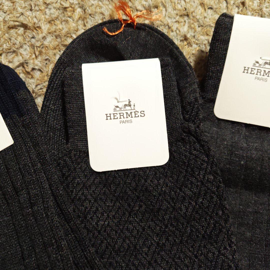 箱付き新品未使用　　HERMES ソックス ４足セット