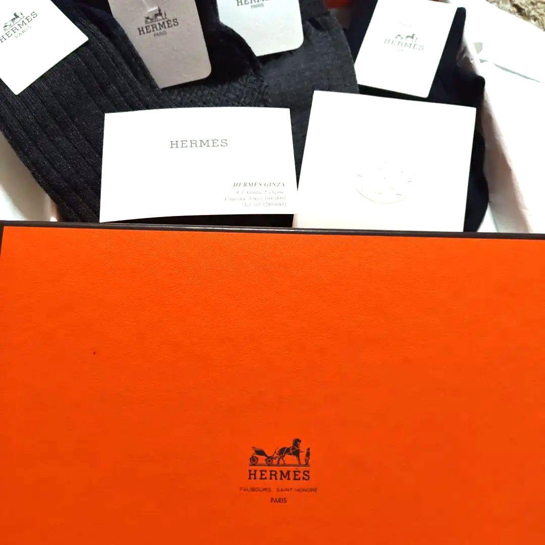 箱付き新品未使用　　HERMES ソックス ４足セット