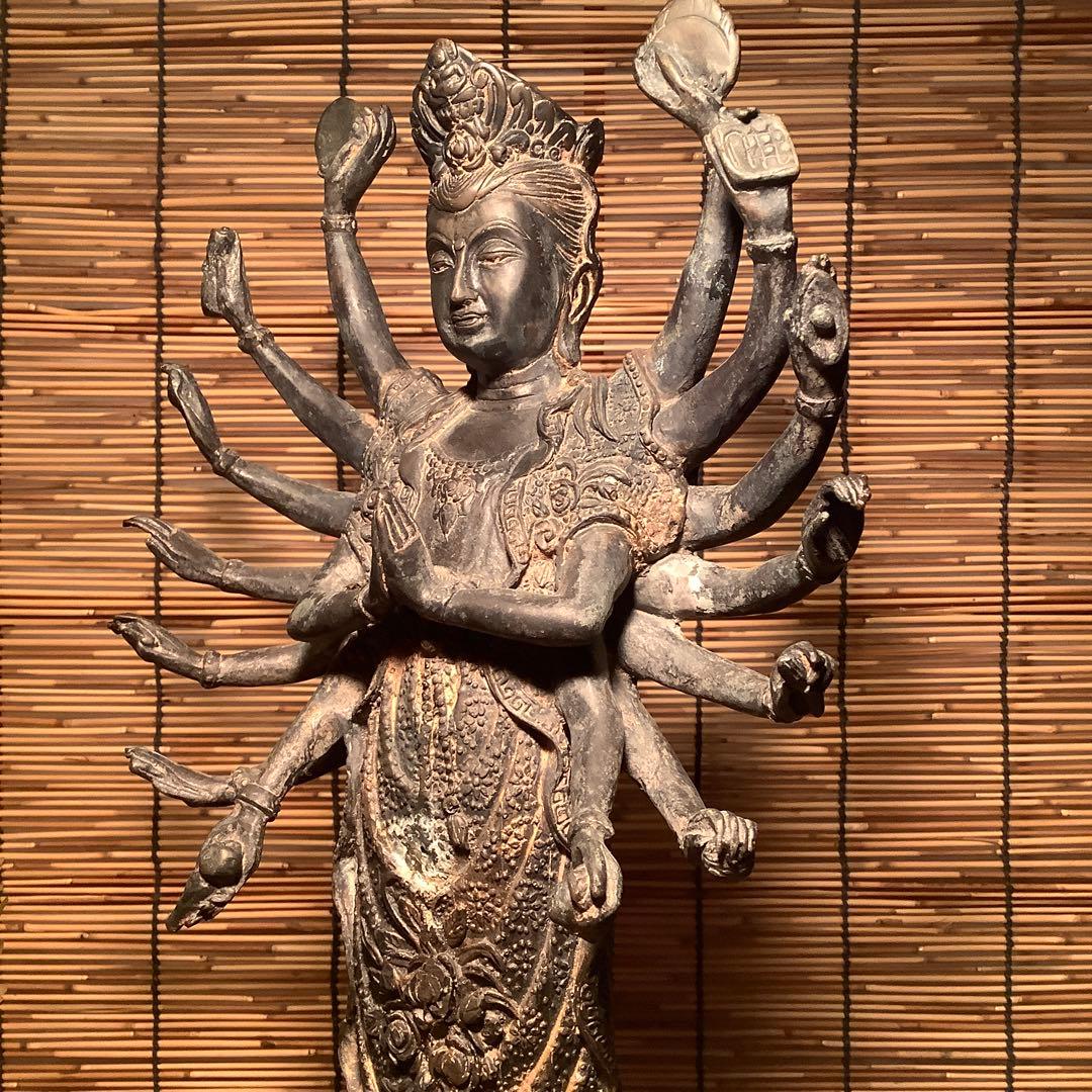 駒谷天藏様売約keep・中国チベット「亀上・千手千眼觀世音菩薩」伽梵達摩尊