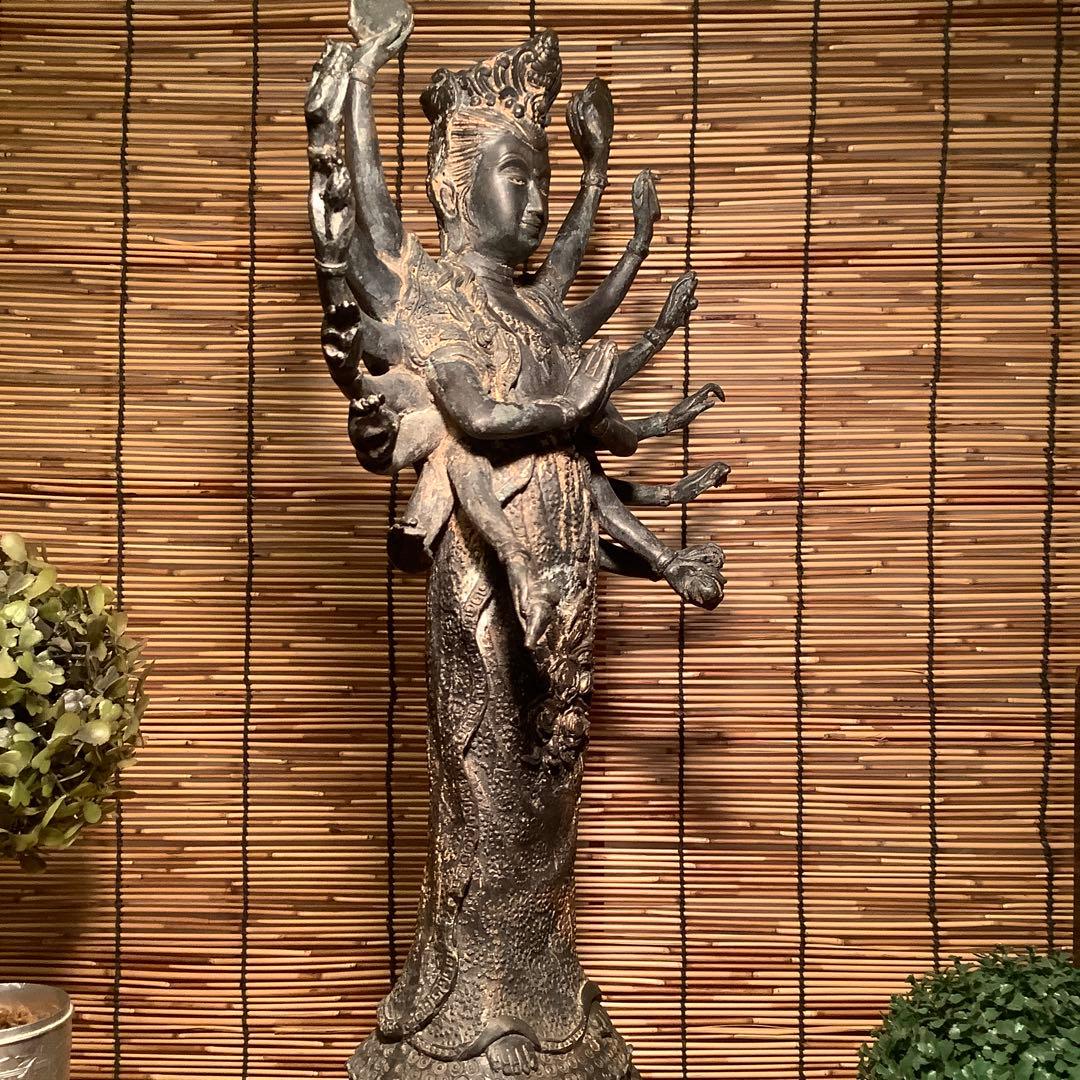 駒谷天藏様売約keep・中国チベット「亀上・千手千眼觀世音菩薩」伽梵達摩尊