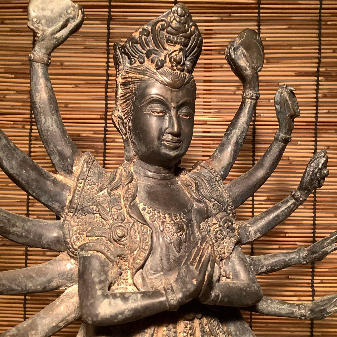 駒谷天藏様売約keep・中国チベット「亀上・千手千眼觀世音菩薩」伽梵達摩尊