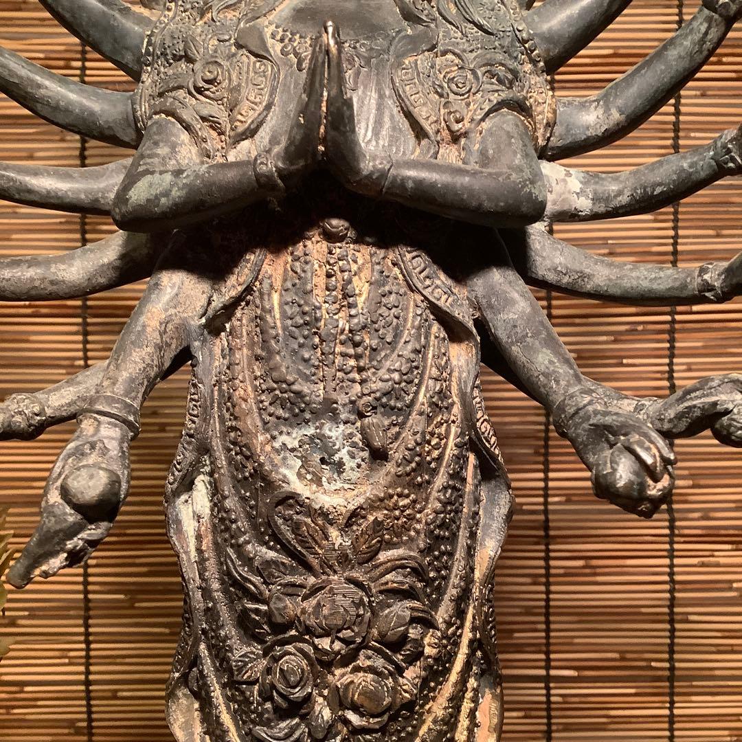 駒谷天藏様売約keep・中国チベット「亀上・千手千眼觀世音菩薩」伽梵達摩尊