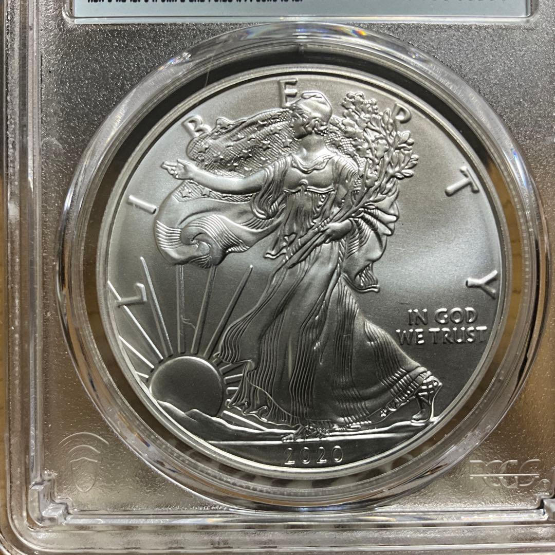 【新品】アメリカン シルバー イーグル銀貨2020シルバーPCGS MS70