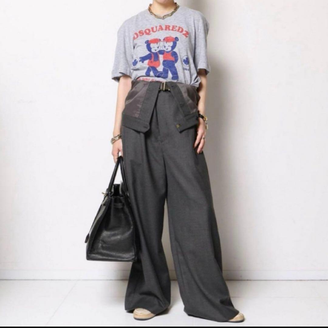 美品✨コルピエロ ドゥーズィエムクラス ベアトップオールインワン グレー 36