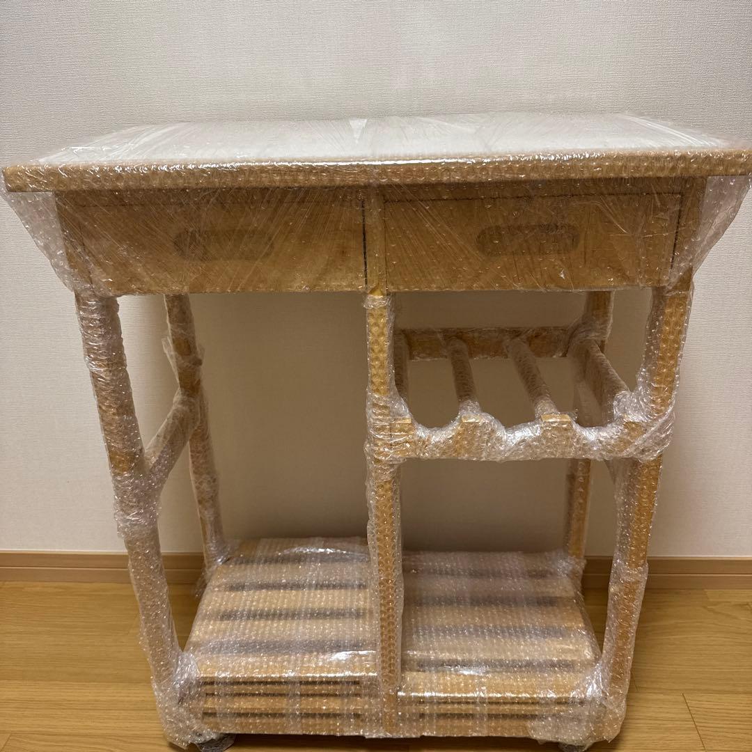 ⭐️断捨離セール⭐ カントリー調 木製キッチンワゴン キャスター付き