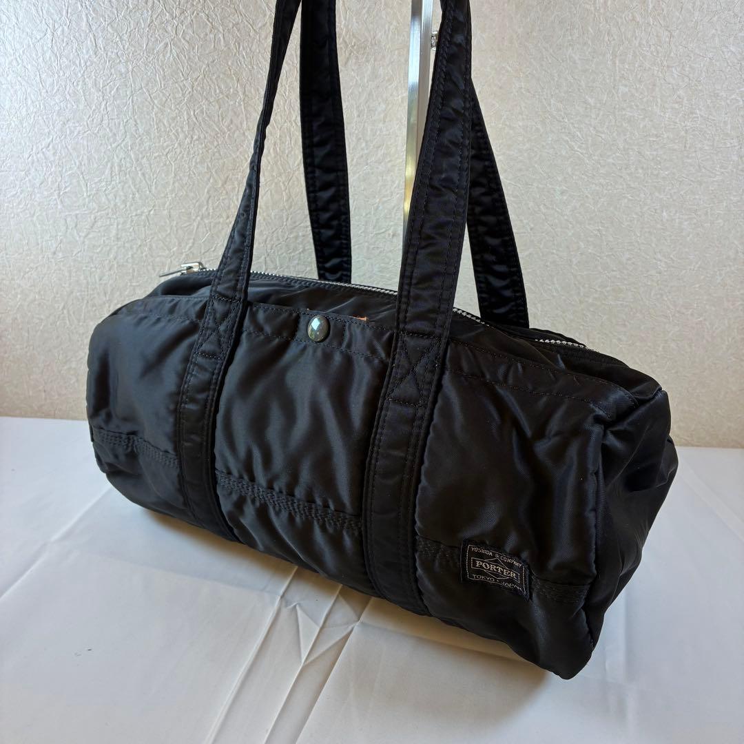 [未使用級] PORTER タンカー ドラムバッグ ミニボストン