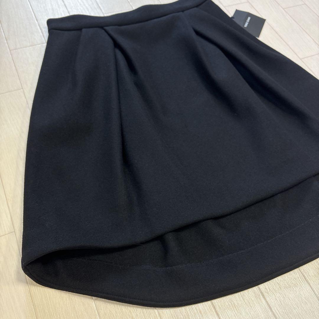 タグ付き ヨーコチャン ウール アンゴラ イレギュラーヘムミニスカート 40