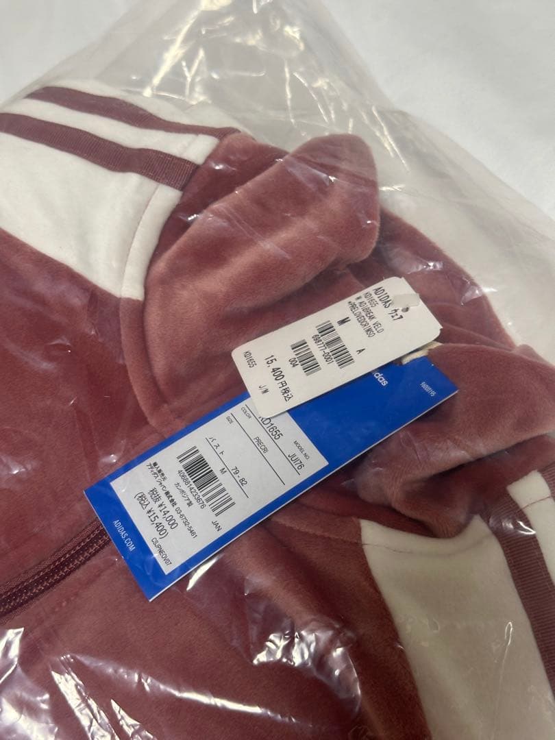 【新品未使用】adidas ベロア トラックジャケット ピンク Mサイズ