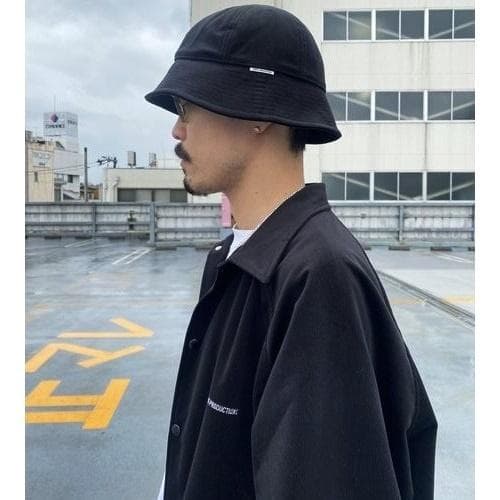 極美品 COOTIE ポリエステル コーデュロイ ボールハット ブラックL 帽子