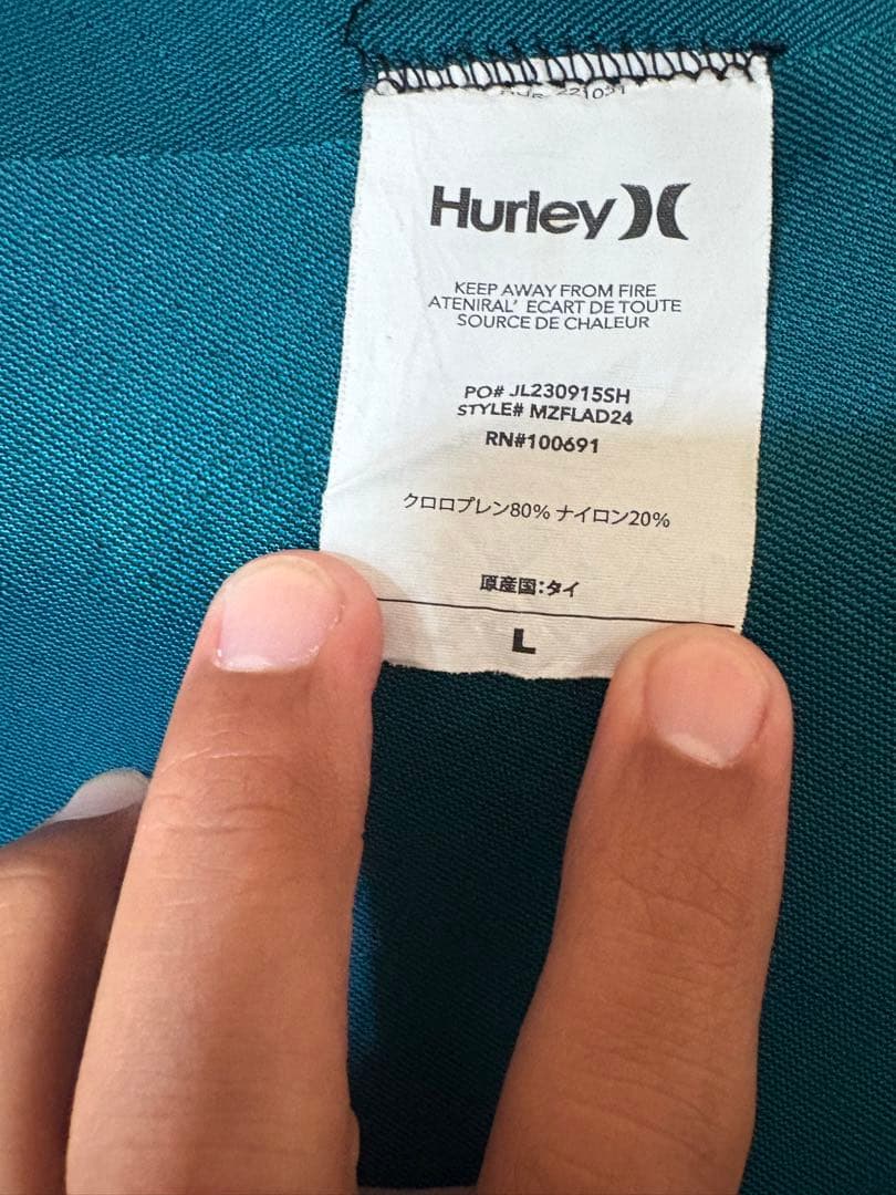 Hurley ジャージフルスーツ ブラック/グレー