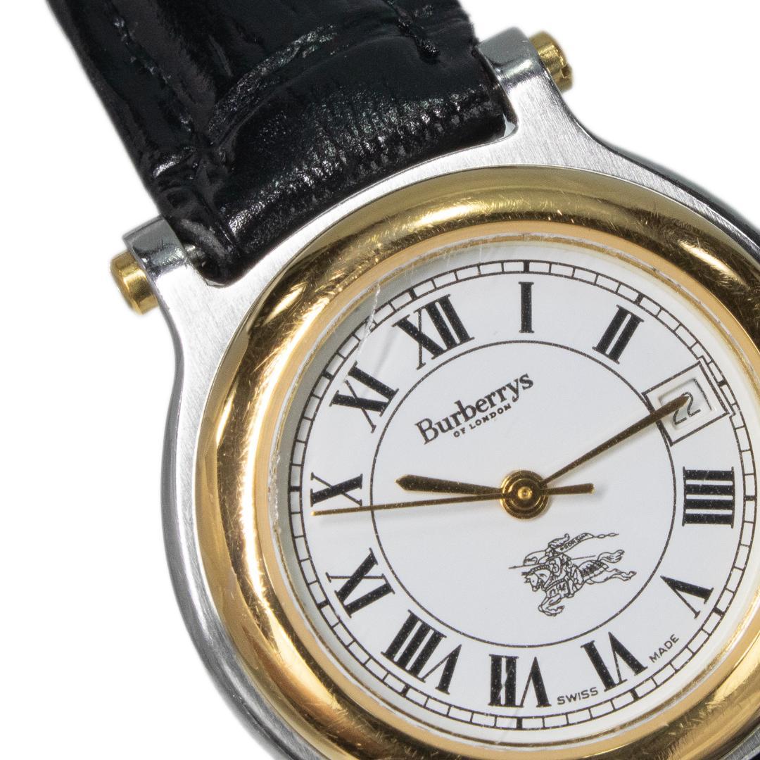 オールドバーバリー 腕時計 レディース 白 ゴールド Y2K 90s ホースロゴ