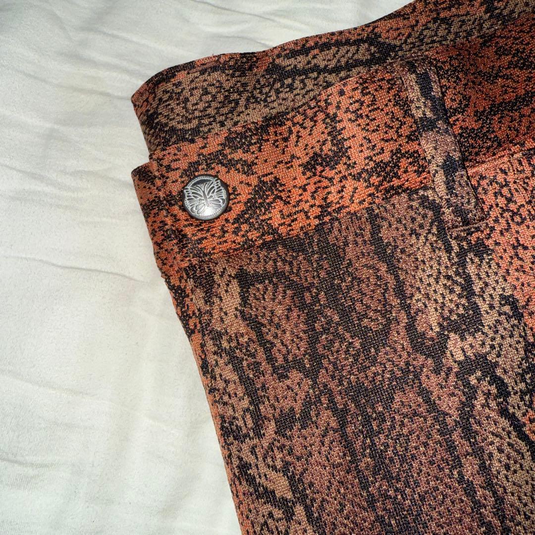 新品❗️Needles ベルボトムスラックスパンツ パイソン柄NS241 L