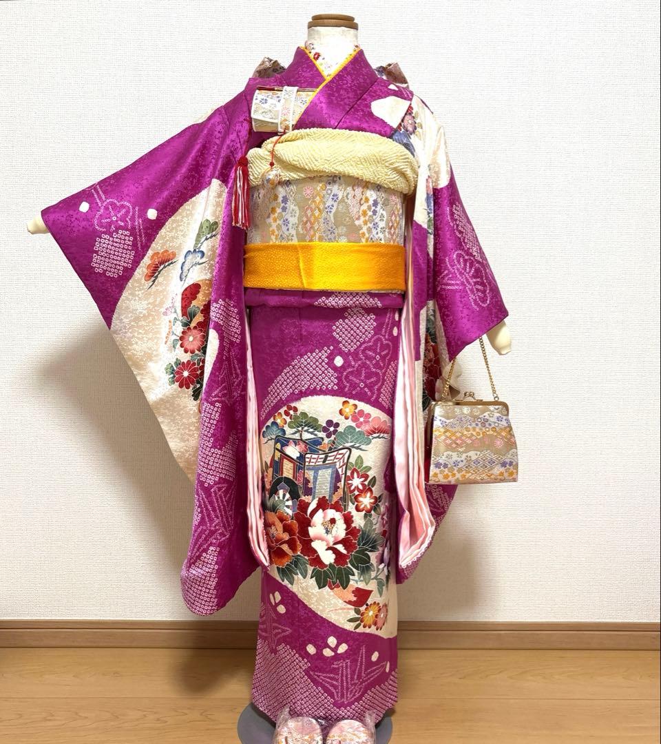 七五三　正絹　着物セット　７歳
