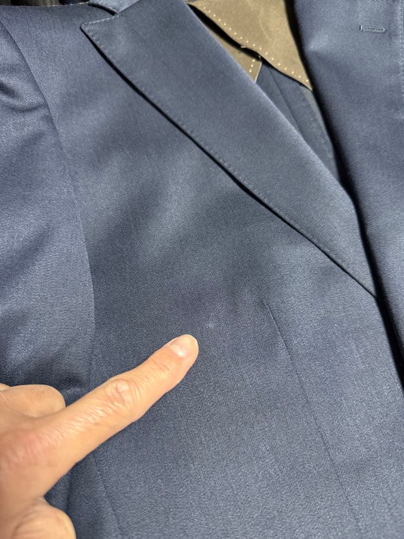 A4新品未使用！品格の1着！年間定番！素敵なネイビー3ピーススーツ！極小訳のみ