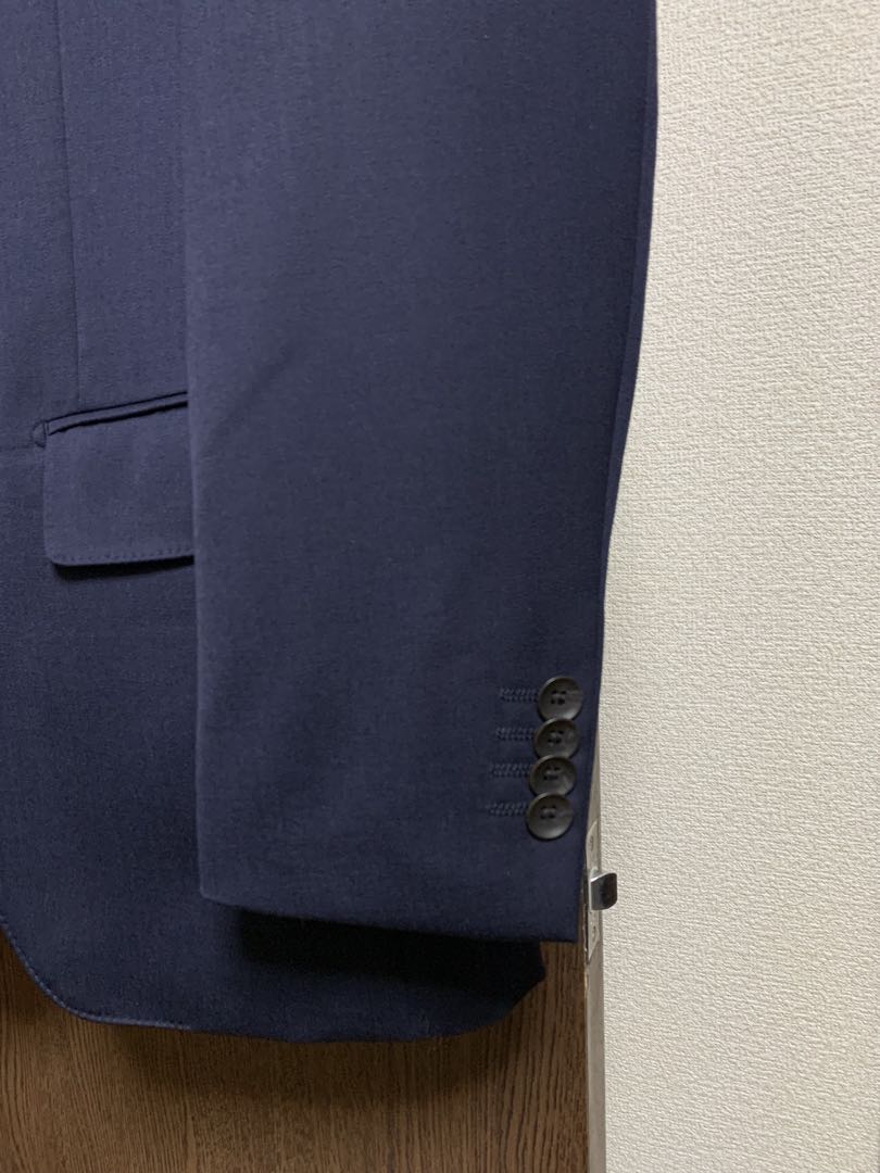 A4新品未使用！品格の1着！年間定番！素敵なネイビー3ピーススーツ！極小訳のみ
