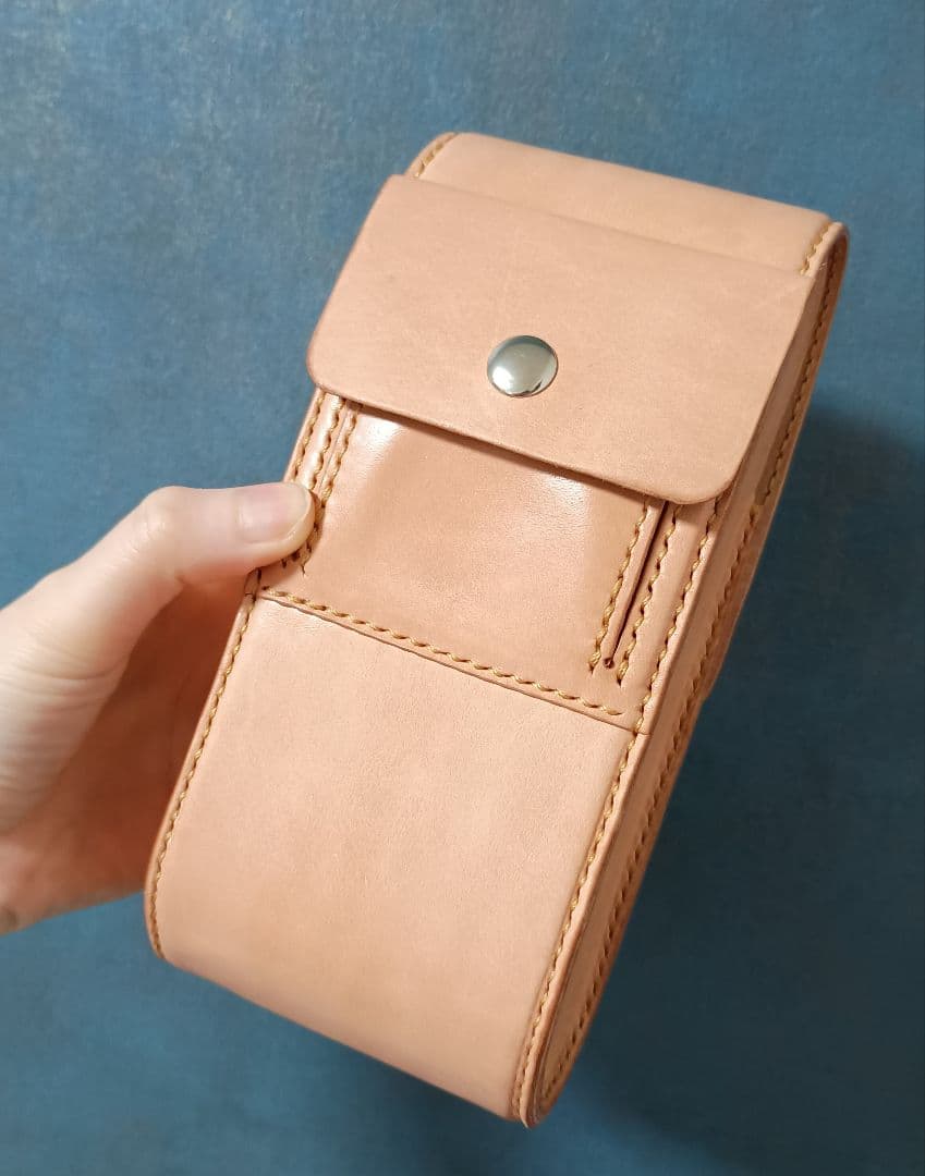 栃木レザーメガネケース 小物入れ 本革ヌメ革 ハンドメイド手縫い