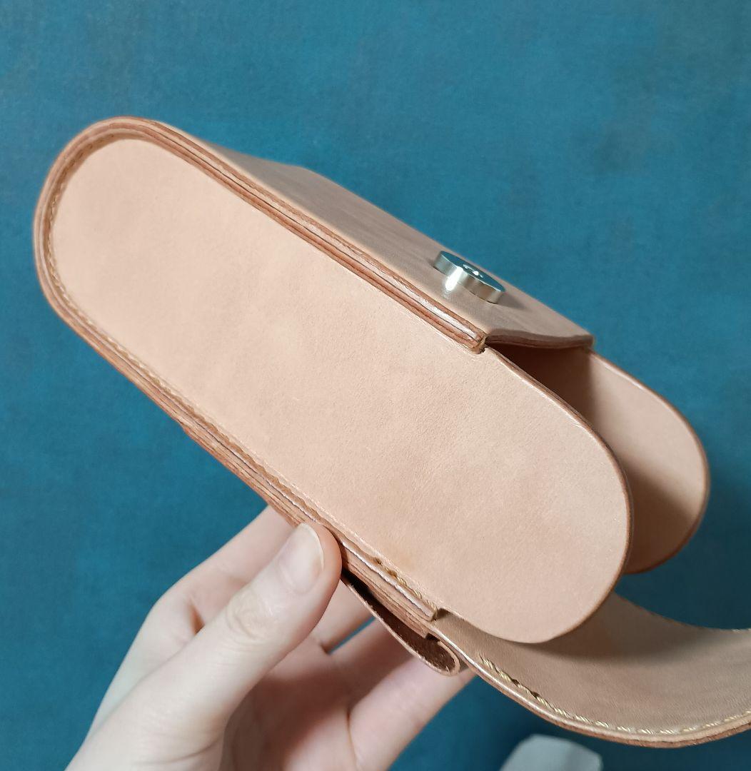 栃木レザーメガネケース 小物入れ 本革ヌメ革 ハンドメイド手縫い