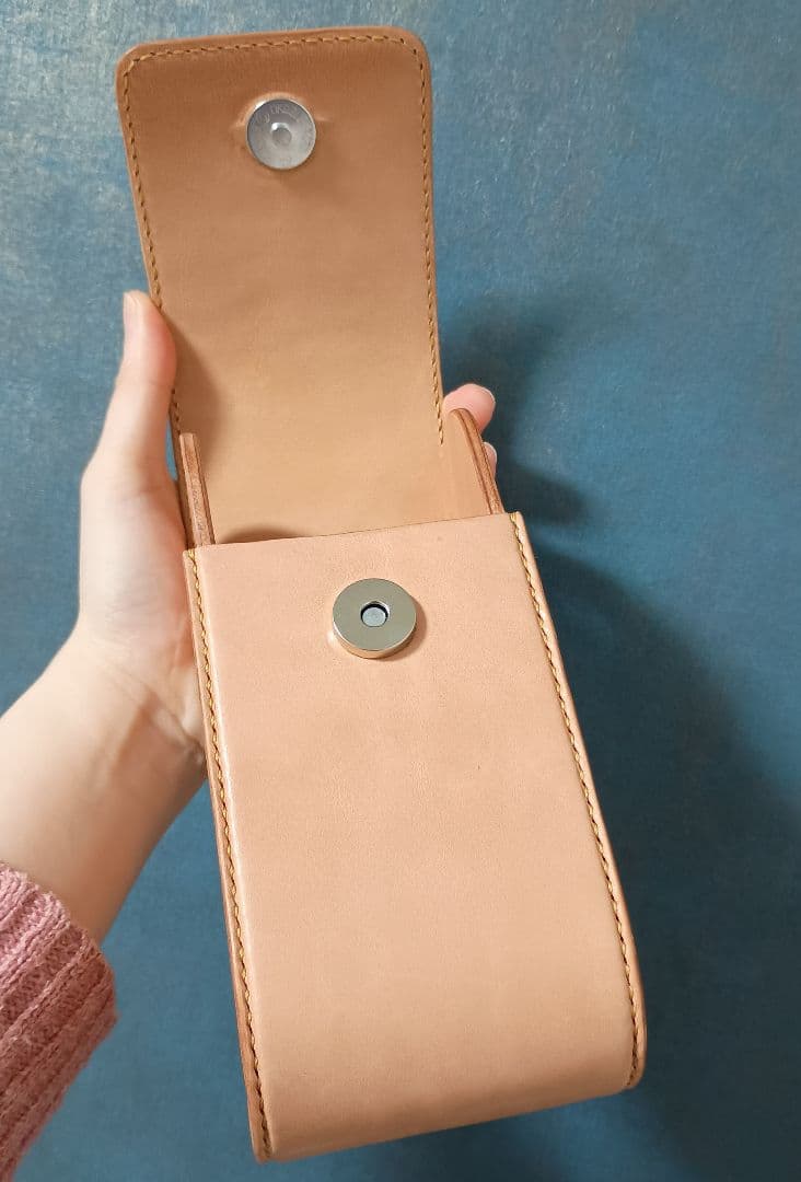 栃木レザーメガネケース 小物入れ 本革ヌメ革 ハンドメイド手縫い